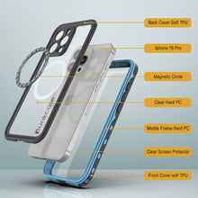 Load image into Gallery viewer, Coque étanche pour iPhone 16 Pro, série Punkcase SpikeStar Light-Blue | Slim Fit 2 m sous l'eau IP68