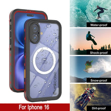 Charger l'image dans la galerie, Coque étanche pour iPhone 16, série Punkcase SpikeStar Red | Slim Fit 2 m sous l'eau IP68