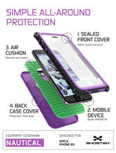 Load image into Gallery viewer, iPhone 6S/6 Waterproof Case, Ghostek® Nautical Purple Series| Underwater | Aluminum Frame (Color in image: Teal)