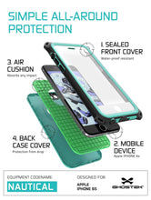 Load image into Gallery viewer, iPhone 6S/6 Waterproof Case, Ghostek® Nautical Teal Series| Underwater | Aluminum Frame | Ultra Fit (Color in image: White)
