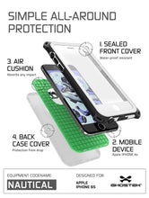 Load image into Gallery viewer, iPhone 6S/6 Waterproof Case, Ghostek® Nautical White Series| Underwater | Aluminum Frame | Ultra Fit (Color in image: Green)