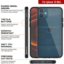 Charger l'image dans la galerie, iPhone 12 Mini Case Punkcase® LUCID 2.0 Crystal Black Series w/ PUNK SHIELD Screen Protector | Ultra Fit (Color in image: white)