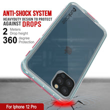 Charger l'image dans la galerie, ANTI-SHOCK SYSTEM HEAVYDUTY DESIGN TO PROTECT y AGAINST DROPS Meters Drop height 3 6 degree rclecion fl For Iphone 12 Pro (Color in image: Clear Black)