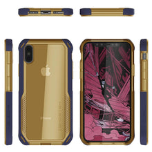 Charger l'image dans la galerie, iPhone Xs Max Case, Ghostek Cloak 4 Series  for iPhone Xs Max / iPhone Pro Case | BLUE-GOLD (Color in image: Red-Clear)