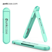 Load image into Gallery viewer, PUNKCASE FlickStick Universal Cell Phone Kickstand for all Mobile Phones & Cases with Flat Backs, One Finger Operation (Teal) (Color in image: White)