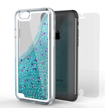 Load image into Gallery viewer, iPhone SE (4.7") Case, PunkCase LIQUID Teal Series, Protective Dual Layer Floating Glitter Cover (Color in image: rose)