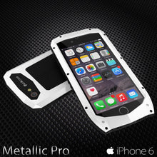 Charger l'image dans la galerie, iPhone 6s/6 Case, Punkcase Metallic PRO White Series Cover W/ Attached Screen Protector | Touch-ID (Color in image: Black)