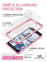 Load image into Gallery viewer, Moto G4 Case, Ghostek Covert Peach Series | Clear TPU | Explosion-Proof Screen Protector |Ultra Fit (Color in image: Clear)