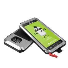 Charger l'image dans la galerie, Galaxy S7 EDGE Case, PUNKcase Metallic Silver Shockproof Slim Metal Armor Case (Color in image: neon)
