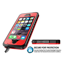 Load image into Gallery viewer, iPhone 5S/5 Waterproof Case, PunkCase StudStar Red Case Water/Shock/Dirt Proof | Lifetime Warranty (Color in image: pink)