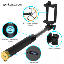 Charger l'image dans la galerie, Punkcase Rubberized Foldable Mount Bluetooth And Shutter Button Lock Adjustment q wu Charging Port (Color in image: Blue)