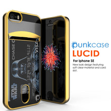 Charger l'image dans la galerie, iPhone SE/5S/5 Case, PUNKCASE® LUCID Gold Series | Card Slot | SHIELD Screen Protector | Ultra fit (Color in image: Balck)