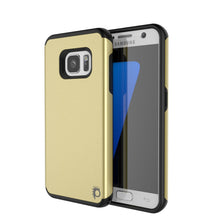 Load image into Gallery viewer, Galaxy s7 Case PunkCase Galactic Gold Series Slim Armor Soft Cover Case w/ Tempered Glass (Color in image: gold)