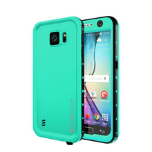 Load image into Gallery viewer, Galaxy S6 Waterproof Case PunkCase StudStar Teal Thin 6.6ft Underwater IP68 Shock/Dirt/Snow Proof (Color in image: teal)