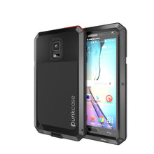 Charger l'image dans la galerie, Note 4 Case, Punkcase® METALLIC Series BLACK w/ TEMPERED GLASS | Aluminum Frame (Color in image: Black)