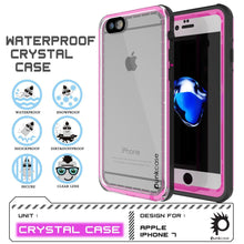 Charger l'image dans la galerie, Apple iPhone 8 Waterproof Case, PUNKcase CRYSTAL Pink W/ Attached Screen Protector  | Warranty (Color in image: Black)