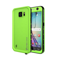 Load image into Gallery viewer, Galaxy S6 Waterproof Case PunkCase StudStar Light Green Thin 6.6ft Underwater IP68 Shock/Dirt Proof (Color in image: light green)