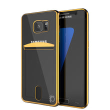 Charger l'image dans la galerie, Galaxy S7 EDGE Case, PUNKCASE® LUCID Gold Series | Card Slot | SHIELD Screen Protector | Ultra fit (Color in image: Gold)