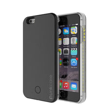 Load image into Gallery viewer, iPhone 6/6S Punkcase LED Light Case Light Illuminated Case, Black for Apple W/ Battery Power Bank (Color in image: black)