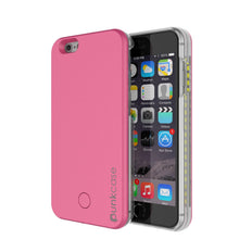 Load image into Gallery viewer, iPhone 6+/6S+ Plus Punkcase LED Light Case Light Illuminated Case, Pink W/ Battery Power Bank (Color in image: pink)