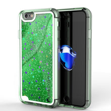 Load image into Gallery viewer, iPhone SE (4.7") Case, PunkCase LIQUID Green Series, Protective Dual Layer Floating Glitter Cover (Color in image: green)