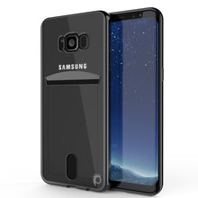 Charger l'image dans la galerie, Galaxy S8 Case, PUNKCASE® LUCID Black Series | Card Slot | SHIELD Screen Protector | Ultra fit (Color in image: Balck)