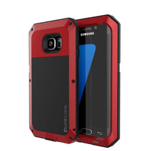 Charger l'image dans la galerie, Galaxy S7 EDGE Case, PUNKcase Metallic Red Shockproof Slim Metal Armor Case (Color in image: red)