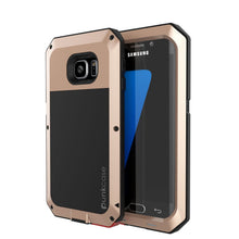 Charger l'image dans la galerie, Galaxy S7 EDGE Case, PUNKcase Metallic Gold Shockproof Slim Metal Armor Case (Color in image: gold)