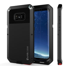 Load image into Gallery viewer, Galaxy S8+ Plus Case, PUNKcase Metallic Black Shockproof Slim Metal Armor Case (Color in image: black)