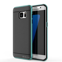 Load image into Gallery viewer, Galaxy S7 Edge Case, PunkCase STEALTH Teal Series Hybrid 3-Piece Shockproof Dual Layer Cover (Color in image: Teal)