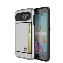 Load image into Gallery viewer, Galaxy s6 Case PunkCase CLUTCH Silver Series Slim Armor Soft Cover Case w/ Tempered Glass (Color in image: Silver)