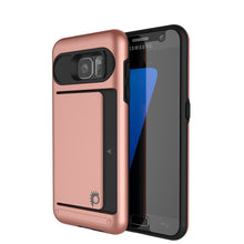 Load image into Gallery viewer, Galaxy S7 EDGE Case PunkCase CLUTCH Rose Gold Series Slim Armor Soft Cover Case w/ Screen Protector (Color in image: Rose Gold)