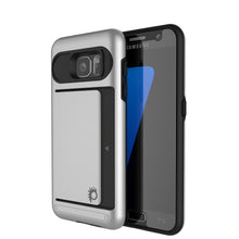 Load image into Gallery viewer, Galaxy S7 EDGE Case PunkCase CLUTCH Silver Series Slim Armor Soft Cover Case w/ Screen Protector (Color in image: Silver)