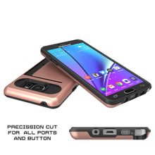 Charger l'image dans la galerie, Galaxy Note 5 Case PunkCase CLUTCH Rose Gold Series Slim Armor Soft Cover Case w/ Tempered Glass (Color in image: Silver)
