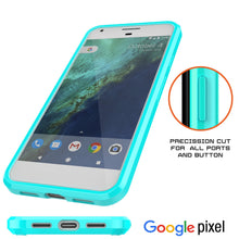 Charger l'image dans la galerie, Google Pixel Case Punkcase® LUCID 2.0 Teal Series w/ PUNK SHIELD Glass Screen Protector | Ultra Fit (Color in image: crystal black)