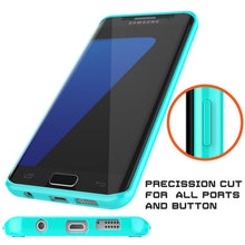 Load image into Gallery viewer, S7 Edge Case Punkcase® LUCID 2.0 Teal Series w/ PUNK SHIELD Screen Protector | Ultra Fit (Color in image: clear)