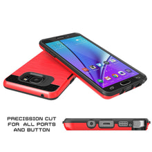 Charger l'image dans la galerie, Galaxy Note 5 Case PunkCase SLOT Red Series Slim Armor Soft Cover Case w/ Tempered Glass (Color in image: Grey)