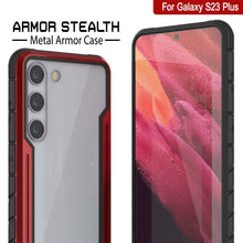 Load image into Gallery viewer, Étui de protection Punkcase S23+ Plus Armor Stealth, avec revêtement militaire de qualité supérieure à multiples couches, couleur rouge.