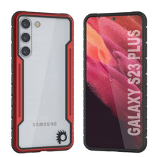 Load image into Gallery viewer, Étui de protection Punkcase S23+ Plus Armor Stealth, avec revêtement militaire de qualité supérieure à multiples couches, couleur rouge.