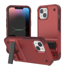 Charger l'image dans la galerie, Coque Punkcase pour iPhone 14 Plus, série Reliance, étui hybride de protection de qualité militaire avec support intégré, couleur rouge-rose.