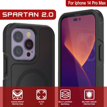 Charger l'image dans la galerie, For Iphone 14 Pro Max SPARTAN 2.0 be SHOCK-PROOF ULTRA MULTI LAYERED MILITARY GRADE PROTECTION FIT MATERIAL PROTECTION