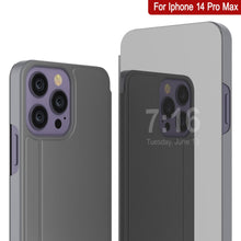Load image into Gallery viewer, Coque de protection avec rabat Punkcase pour iPhone 14 Pro Max, couleur argent.