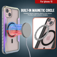 Charger l'image dans la galerie, Coque de protection militaire de qualité supérieure Punkcase iPhone 15 Armor Stealth MAG, à couche multiple, avec couverture arc-en-ciel.