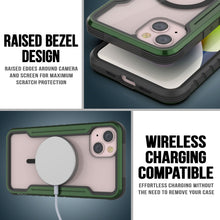 Charger l'image dans la galerie, Étui de protection militaire Punkcase iPhone 15 Armor Stealth MAG Defense, à plusieurs couches, couleur vert foncé.