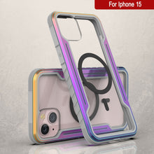Charger l'image dans la galerie, Coque de protection militaire de qualité supérieure Punkcase iPhone 15 Armor Stealth MAG, à couche multiple, avec couverture arc-en-ciel.