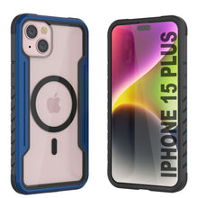 Load image into Gallery viewer, Étui de protection Punkcase iPhone 15 Plus Armor Stealth MAG Defense, de qualité militaire et composé de plusieurs couches, couleur bleu marine.