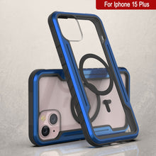 Load image into Gallery viewer, Étui de protection Punkcase iPhone 15 Plus Armor Stealth MAG Defense, de qualité militaire et composé de plusieurs couches, couleur bleu marine.