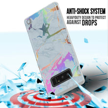 Load image into Gallery viewer, Punkcase Galaxy Note 8 Marble Case, Protective Full Body Cover W/PunkShield Screen Protector (Blue Marmo) (Color in image: Black Mirage)