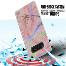 Load image into Gallery viewer, Punkcase Galaxy Note 8 Marble Case, Protective Full Body Cover W/PunkShield Screen Protector (Rose Mirage) (Color in image: Blanco Marmo)