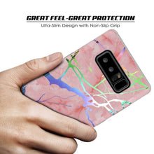 Load image into Gallery viewer, Punkcase Galaxy Note 8 Marble Case, Protective Full Body Cover W/PunkShield Screen Protector (Rose Mirage) (Color in image: Blue Marmo)
